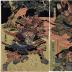 Left and central panels of a triptych of Musashibō Benkei (武蔵坊弁慶) capturing Tosabō during the night attack at Horikawa (<i>Horikawa yo uchi</i> - 堀川夜討)