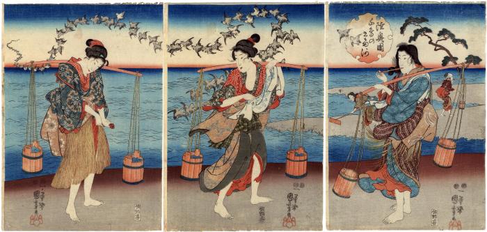 <i>Plover Jewel River in Mutsu Province</i> (<i>Mutsu no kuni Chidori no Tamagawa</i> - 陸奥国千鳥のたま河)