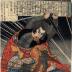 Inuyama Dōsetsu Tadatomo (犬山道節忠知) from the series <i>The Eight Dog Heroes of the Master Author Old Kyokutei Bakin</i> (<i>Kyokutei-ō seicho Hakkenshi zui-ichi</i> - 曲亭翁精著八犬士随一) this the left-hand panel of a diptych