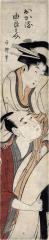 Okaru (おかる) and Yuranosuke (由良之助) in a scene from Chapter 7 of the Chūshingura 