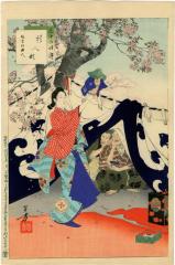 Handpuppet made from a Bucket (樽人形): Woman of the Enpō Era [1673-81] (<i>Taru ningyō, Enpō koro fujin</i> - 延宝頃婦人) from the series <i>Thirty-six Elegant Selections</i> (<i>Sanjūroku kasen</i> - 三十六佳撰)