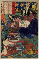 Shuten-dōji (酒呑童子) from the series <i>100 Ghost Stories from China and Japan</i> (<i>Wakan Hyaku Monogatori</i> - 和漢百物語) 