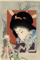 Winter Peony (<i>Kanbotan</i> - 寒牡丹) - from the series <i>Forms of Modern Beauties</i> (<i>Imasugata</i> - いま姿)