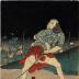 Nakamura Utaemon IV (中村歌右衛門) as Danshichi Kurobei (団七九郎兵衛) - left panel of a diptych 