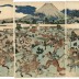Minamoto Yoritomo's hunting party in the foothills below Mt. Fuji - <i>Minamoto Yoritomo kō Fuji no susono makigari no zu</i> (源頼朝公富士之裾野牧狩之図)