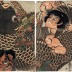 Kintarō (金太郎), carp and tengu diptych