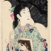 Young girl under a black parasol or <i>yōgasa</i> [黒の洋傘] from the series <i>True Beauties</i> (<i>Shin Bijin</i> - 真美人) - this is #14 of 36