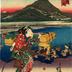 View of Fuchū (<i>Fuchū no zu</i>: 府中之図) from the series Fifty-three Stations of the Tōkaidō Road (<i>Tōkaidō gojūsan tsugi no uchi</i>: 東海道五十三次之内)