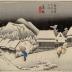 View of Kanbara (<i>Kanbara no zu</i>: 蒲原図) from the series Fifty-three Stations of the Tōkaidō Road (<i>Tōkaidō gojūsan tsugi no uchi</i>: 東海道五十三次之内)
