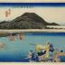 View of Fuchū (<i>Fuchū no zu</i>: 府中之図) from the series Fifty-three Stations of the Tōkaidō Road (<i>Tōkaidō gojūsan tsugi no uchi</i>: 東海道五十三次之内)