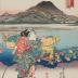 View of Fuchū (<i>Fuchū no zu</i>: 府中之図) from the series Fifty-three Stations of the Tōkaidō Road (<i>Tōkaidō gojūsan tsugi no uchi</i>: 東海道五十三次之内)