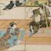 Nakamura Sankō I (中村三光) as Sagami (さがみ) - left panel of a diptych