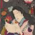 Memorial portrait (<i>shini-e</i>) of Bandō Shūka I (坂東 しうか) with a Buddhist invocation - possibly by Toyokuni III