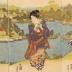 A Moonlit Night  at Shinobazu Pond (不忍池月夜) - the center and left-hand panels of a triptych