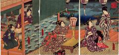 Figures in Edo Purple: The Utsusemi Chapter (<i>Edo Murasaki sugata no Utsusemi</i> - えとむらさきすかたのうつせみ) - a Rustic Genji theme