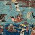 The Battle of the Uji River (<i>Ujigawa kassen no zu</i> - 宇治川合戦之図)