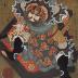 Fan Kuai (樊噲), feigning drunkenness, storms the dining hall of the emperor's palace by breaking down the door