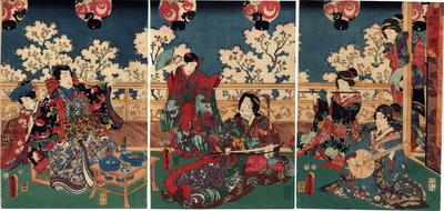 Music (<i>raku</i> - 楽) from the series <i>Joy and Anger, Love and Pleasure</i> (<i>Kido airaku no uchi</i> - 喜怒愛楽之内) - a Rustic Genji theme