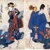 Nakamura Utaemon IV (中村歌右衛門) in multiple roles from the series <i>Renowned Dance of Seven Changes</i> (<i>Onagori shosagoto nanabake shichihenge no uchi</i> - 御名残所作事七変化之内)