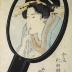 "Hiding Eyebrows" (<i>Mayu kakushi</i> - 眉かくし) from the series <i>Mirrors of the Modern Boudoir</i> (<i>Imafū keshō-kagami</i> - 今風化粧鏡)