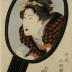 "Hiding Eyebrows" (<i>Mayu kakushi</i> - 眉かくし) from the series <i>Mirrors of the Modern Boudoir</i> (<i>Imafū keshō-kagami</i> - 今風化粧鏡)