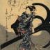 A <i>bijin</i> on a small wooden platform during the Tanabata Festival (七夕)   - from the series <i>The Five Festivals</i> (<i>Go sekku</i> - 五節句) 