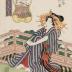 The Tenth Month (十月): The Festival of Ebisu (<i>Jūgatsu, Ebisu kō</i> - 恵比子講), Kaotsuma (顔妻) of the Tamaya (玉屋), from the series Annual Events in the New Yoshiwara (<i>Shin Yoshiwara nenjū gyōji</i> - 新吉原年中行事)　　 