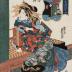 The Tenth Month (十月): The Festival of Ebisu (<i>Jūgatsu, Ebisu kō</i> - 恵比子講), Kaotsuma (顔妻) of the Tamaya (玉屋), from the series Annual Events in the New Yoshiwara (<i>Shin Yoshiwara nenjū gyōji</i> - 新吉原年中行事)　　 