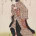 Morning routine of a beautiful woman from an untitled series of <i>bijin</i> accompanied by poems