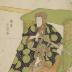 Diptych of Bandō Mitsugorō III (坂東三津五郎) as Nagoya Sanzaburō (名古屋山三) on the left and Matsumoto Kōshirō V (松本幸四郎) as Fuwa Banzaemon (不破伴左衛門) on the right in the play <i>Fuwa Nagoya Yuki no Tategasa</i> (不破名護屋雪棹)