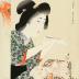 <i>Three-stringed Shamisen</i> (三すじ) from the series Modern Fashions (<i>Imasugata</i> - いま姿)