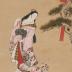 Third Princess (<i>Nyosan no miya</i>) from <i>The Tale of Genji</i> playing with her cat