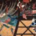Nakamura Utaemon III (中村歌右衛門) as Tonbei, the ferryman at Yaguchi (<i>Yaguchi no Watashimori</i> - 矢口ノ渡し守頓兵衛) - left-hand panel of a diptych from the play <i>Shinrei Yaguchi no Watashi</i> (神霊矢口渡) 
