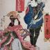 Onoe Tamizō II as Kaminari (god of thunder) and Tobane in <i>Hatsuharu no kotobuki iwau kokonobake</i>