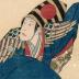 Onoe Kikujirō II as Senzai (千歳) in the female role and Nakamura Utaemon IV as Sambasō ( 三番叟) in <i>Ayatsuri Sanbasō</i> [あやつり三番叟]