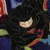 Mitsuuji struggles with a thief from <i>Kasumitatsu Miyoshi no Genji</i> (霞立三吉の源氏)