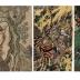 Warrior (<i>musha-e</i>) triptych of Minamoto no Yoritomo  at the Battle of Ishibashiyama (源頼朝石橋山合戦之図)