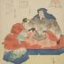 Chōryō rescuing a slipper from the Wei River for Kōsekikō, the 'Yellow Stone Elder' (漢黄石公), disguised as an insignificant old man, from the series <i>Kan-So Gundan</i> (漢楚軍談)
