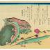 Abalone, needlefish and peach blossoms from an untitled series known as the Large Fish  (<i>Uozukushi</i> [魚尽くし]) 