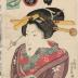'A Geisha in her Dressing Room' (<i>Mijimai geisha</i> - 身じまい芸者) from the series 'A Collection of Modern Beauties' (<i>Tōsei bijin awase</i> - 當 世美人合)