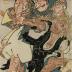 Taira no Tadamori (平忠盛) attacking the temple oil priest thought to be a monster - from the series <i>Mirror of Famous People from Our Country</i> (<i>Honchō kōmei kagami</i> - 本朝高名鏡)