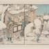 Winter shopping scene from the <i>Hokusai gafu</i> (北斎画譜)
