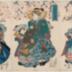 The <i>oiran</i> Ogura from the Owari house (尾張屋内尾倉登) accompanied by two <i>kamuro</i> - from an untitled series