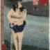 Nakamura Utaemon III (中村歌右衛門) as Torii Matasuke (鳥井又助) in <i>The Courtesan and Mirror Mountain</i> (<i>Keisei Kagamiyama</i> -  けいせい双鏡山) - this is the right panel of a diptych