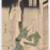 Onoe Matsusuke I (尾上松助) as the ghost of Iohata (いおはた...) and Iwai Kiyotarō II (岩井喜世太郎) as a boatman Tokubei (せんどう徳兵衛)