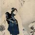Arashi Rikan II as Miyamoto Musashi in the snow in the play <i>Katakiuchi Nitō Eiyuki</i> [復讐二島英雄記]