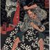 Watanabe no Tsuna (渡邉綱) battles the demon Ibaraki at Modori Bridge from the series <i>A Mirror of Warriors from our Country</i> (<i>Honchō musha kagami</i> - 本朝武者鏡)
