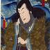Nakamura Shikan IV (中村芝翫) as Hinata Kagekiyo (日向景清) meeting with his daughter at the shore at Hyūga - right panel of a diptych
