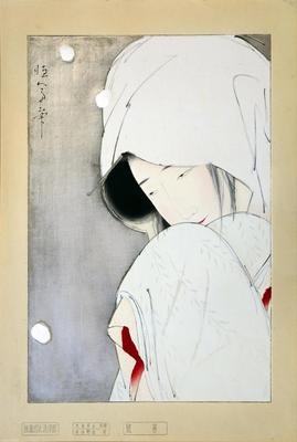 Heron Maiden (<i>Sagi Musume</i> - 鷺娘) - Winter (<i>fuyu</i> 冬) from the series <i>Shiki bijin</i> ('Beauties of the Four Seasons' - 四季美人?)