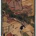 Pillar print of a Okaru [おかる] looking down at Ōboshi Yuranosuke [大星由良之助] - from the ‘Gion Ichiriki Jaya’ scene (段目) VII of the <i>Kanadehon Chūshingura</i> ('Copybook of the Treasury of Loyal Retainers': 仮名手本忠臣蔵)
